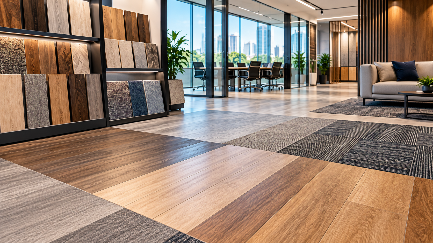 Ambiente interno com piso moderno